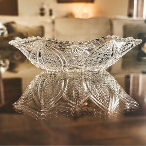 Antique EAPG Indiana Glass Paneled Daisy & Finecut Bowl #123 - Circa 1905-1910